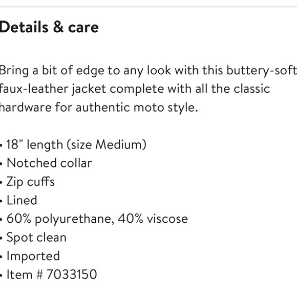 Blank NYC faux leather moto jacket - Picture 7 of 7